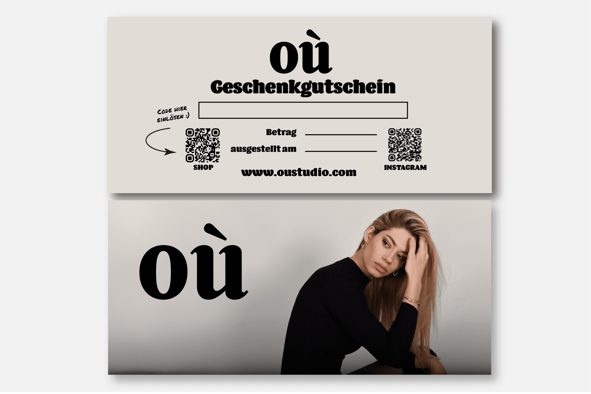 Geschenkgutschein - Geschenkgutschein - où studio